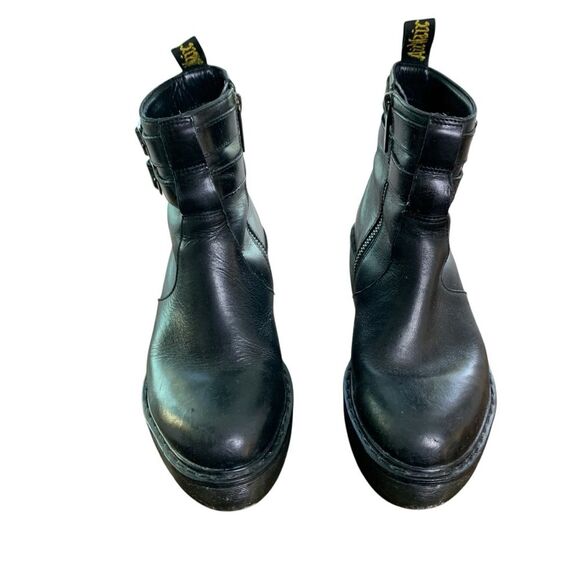 Vintage Dr. Martens Ankle Platform Boots Goth Grunge Womens Leather Black Size 6 - Picture 4 of 12
